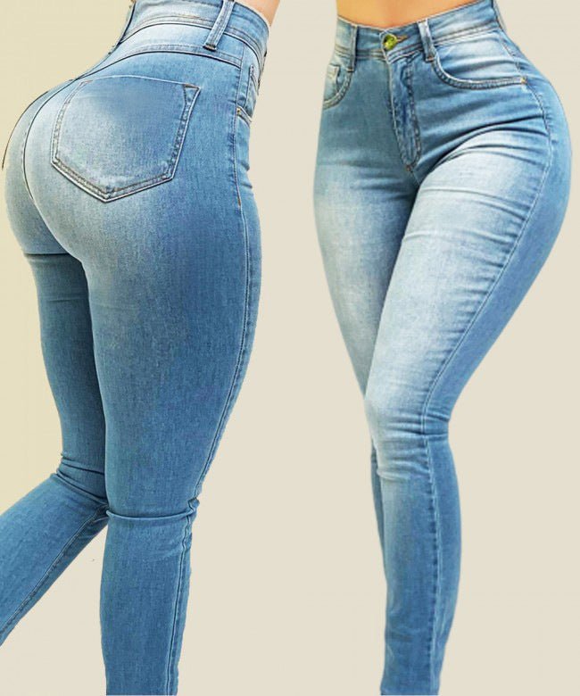 Washed Fitted Jeans - Talk to the tee store