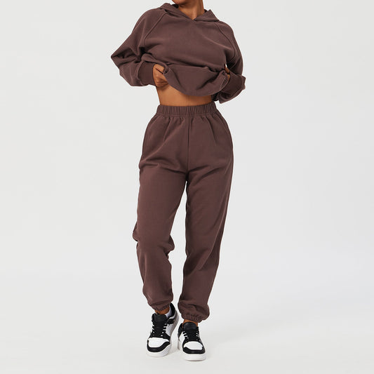 Winter Hooded Loose Sports Suit - Talk to the tee store