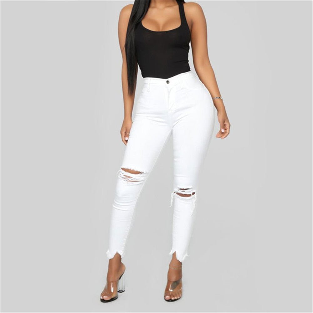 Women High Waist Casual Jeans - Talk to the tee store