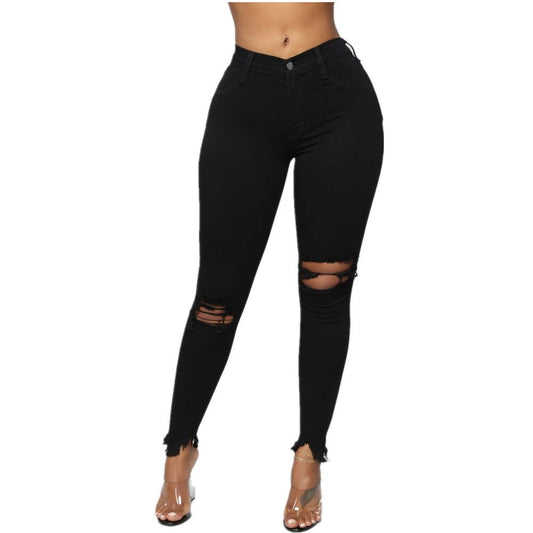 Women High Waist Casual Jeans - Talk to the tee store