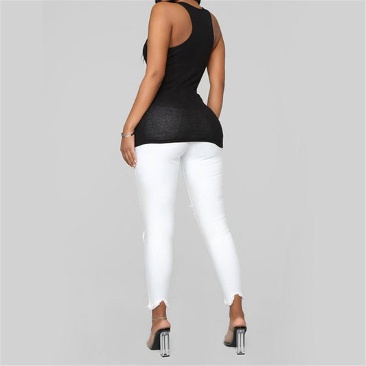 Women High Waist Casual Jeans - Talk to the tee store