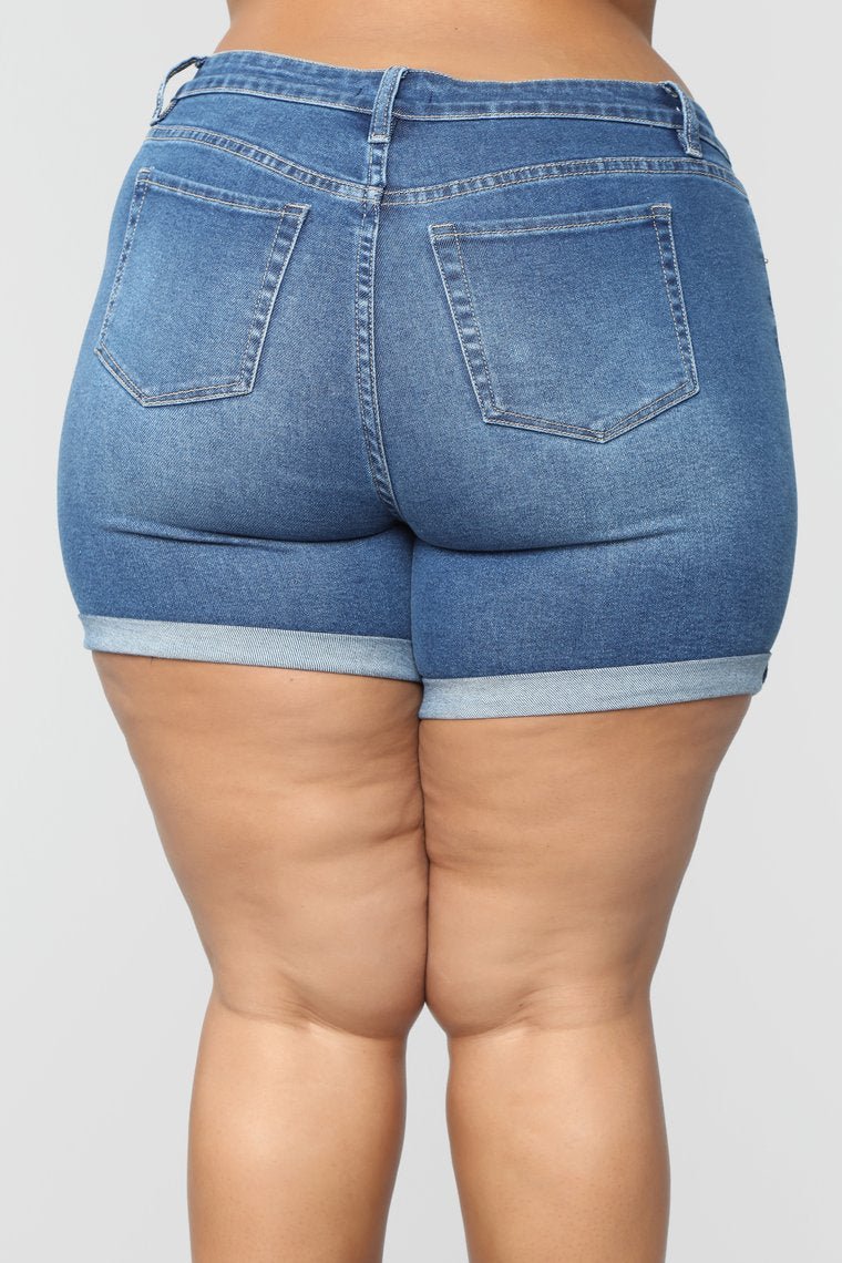 Women Plus Size Denim Shorts - Talk to the tee store