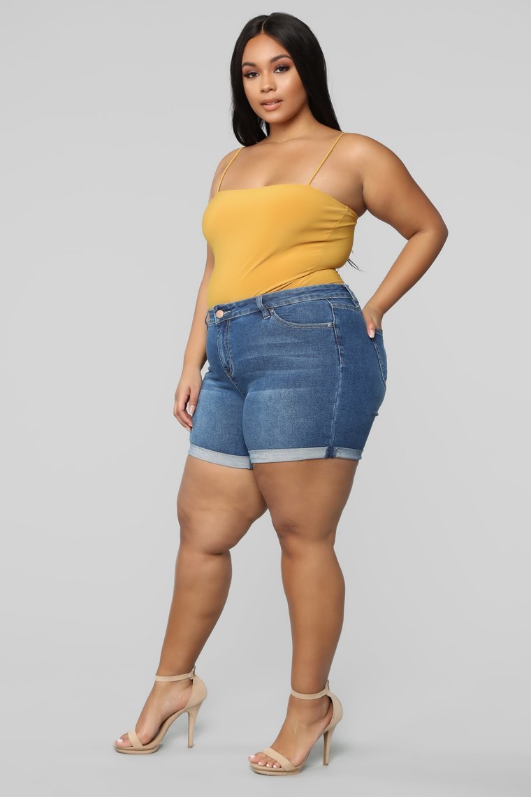 Women Plus Size Denim Shorts - Talk to the tee store