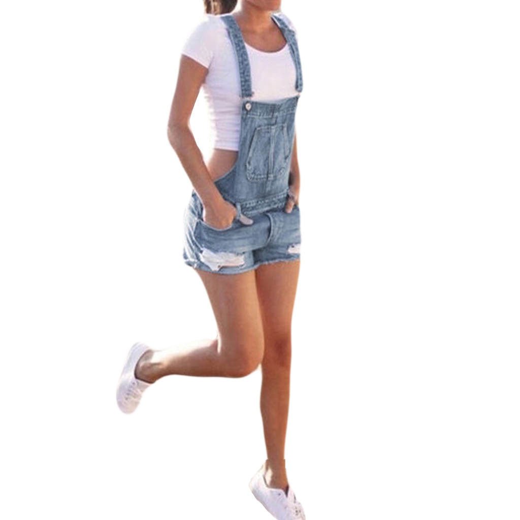 Women's Light Blue Overalls - Talk to the tee store
