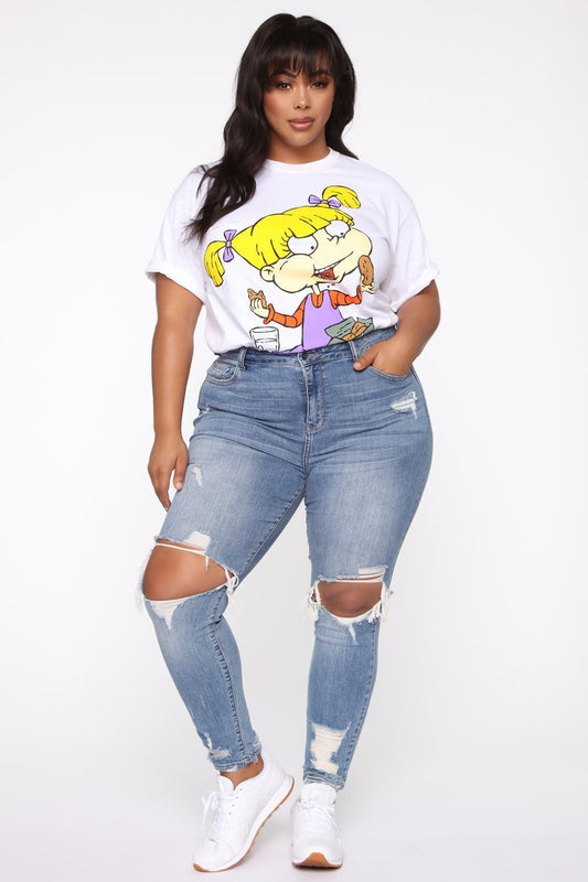 Womens Plus Size Denim Stretch Jeans - Talk to the tee store