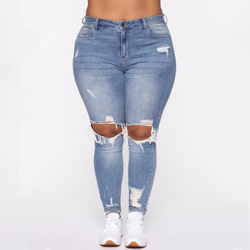 Womens Plus Size Denim Stretch Jeans - Talk to the tee store