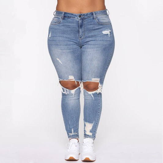 Womens Plus Size Denim Stretch Jeans - Talk to the tee store